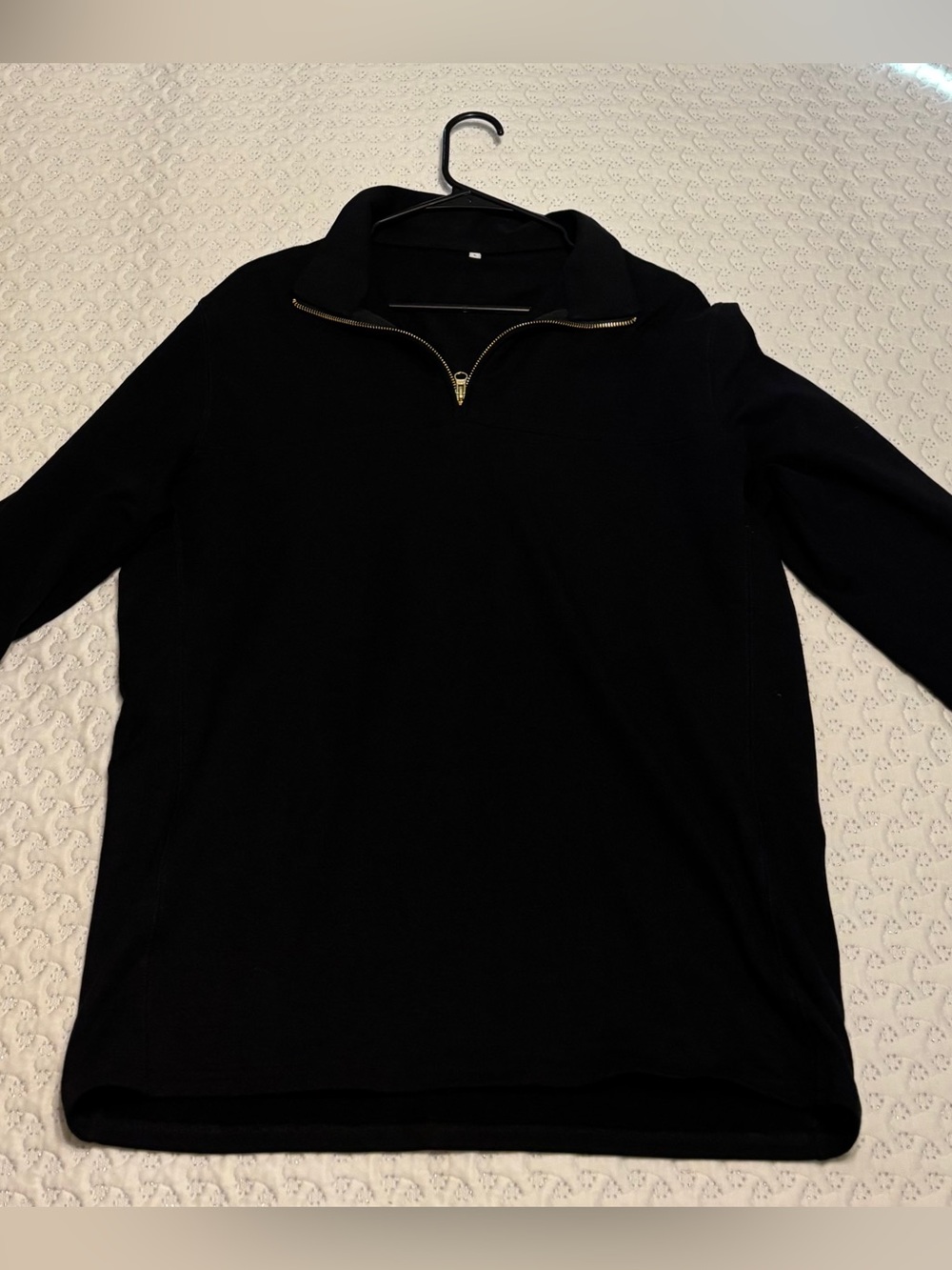 State & Liberty Quarter Zip Pullover - Solid Black - Large
